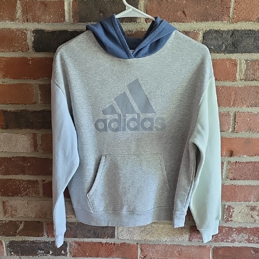 Adidas Colorblock Cropped Hoodie — Youth XL (Women’s Small Fit)